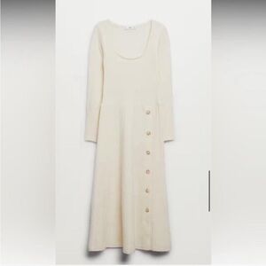 Mango cream sweater dress